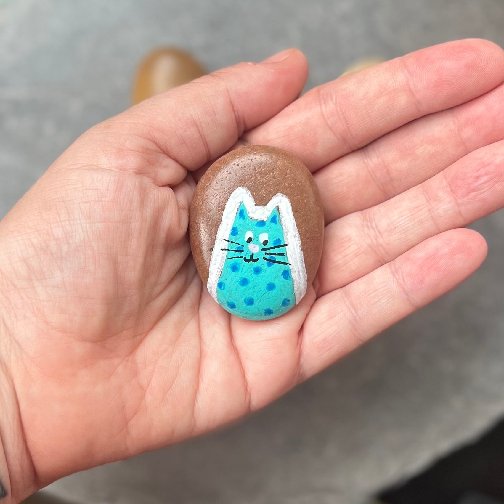 Colourful Kitties - Set of 4 Stones