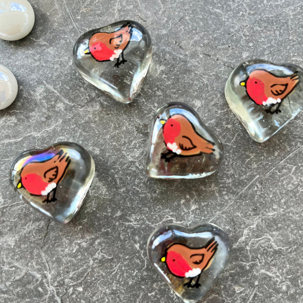 Glass Heart Packs - Robin