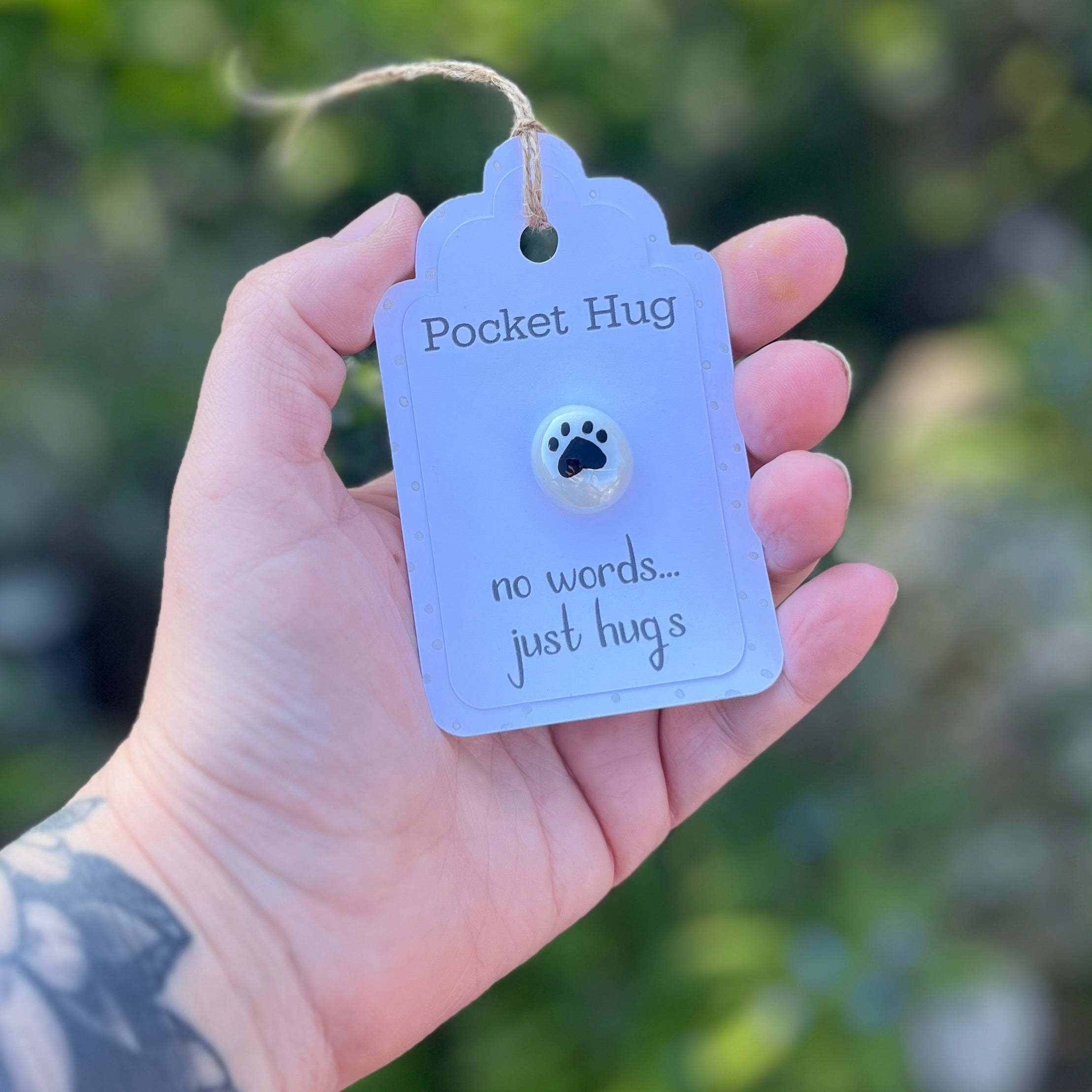 Tiny Pocket Hug Stone - No Words Just Hugs - Sympathy Gift