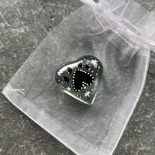 Glass Heart Packs - Paw Print