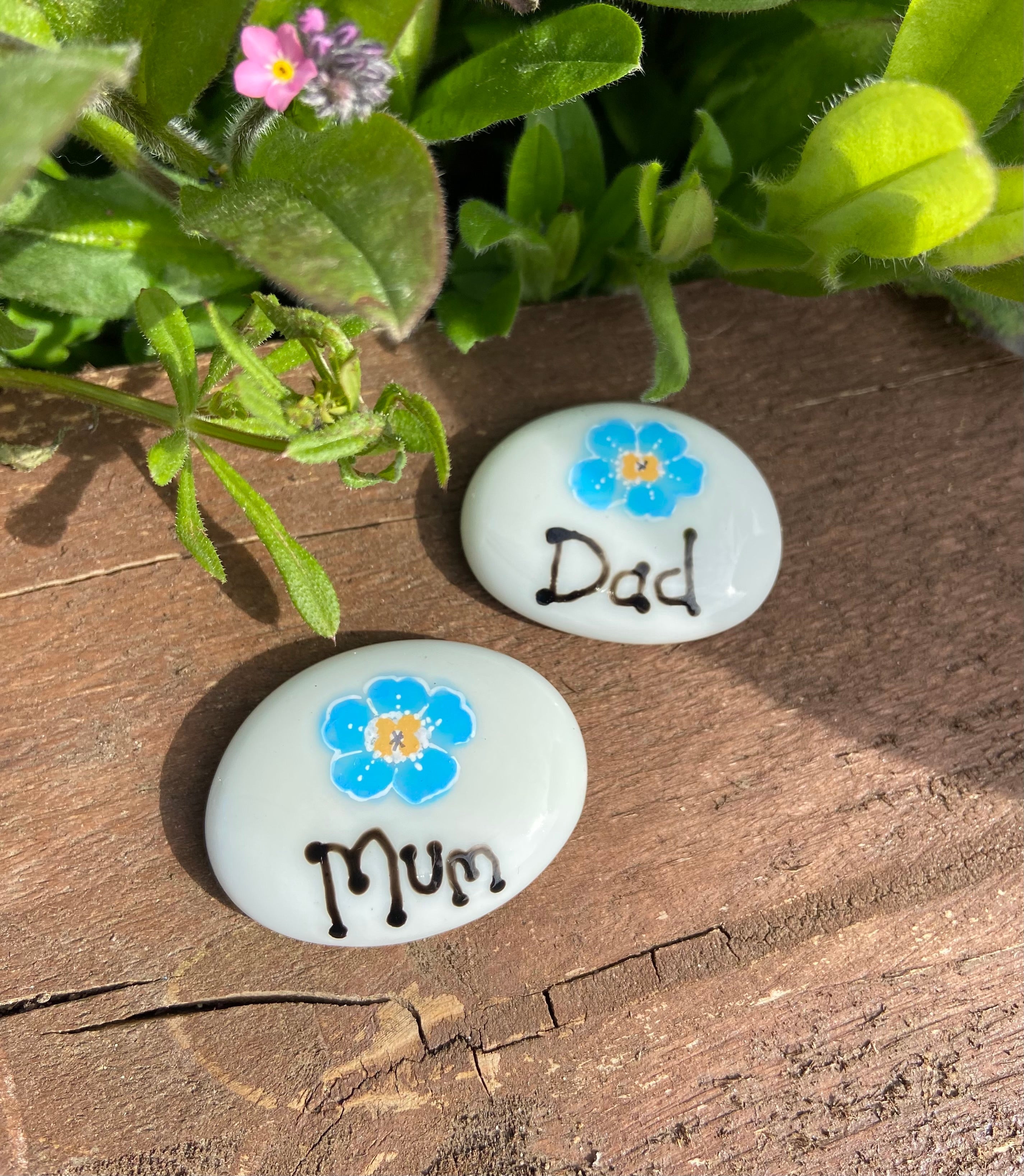 Personalised Glass Stone - Forget me not