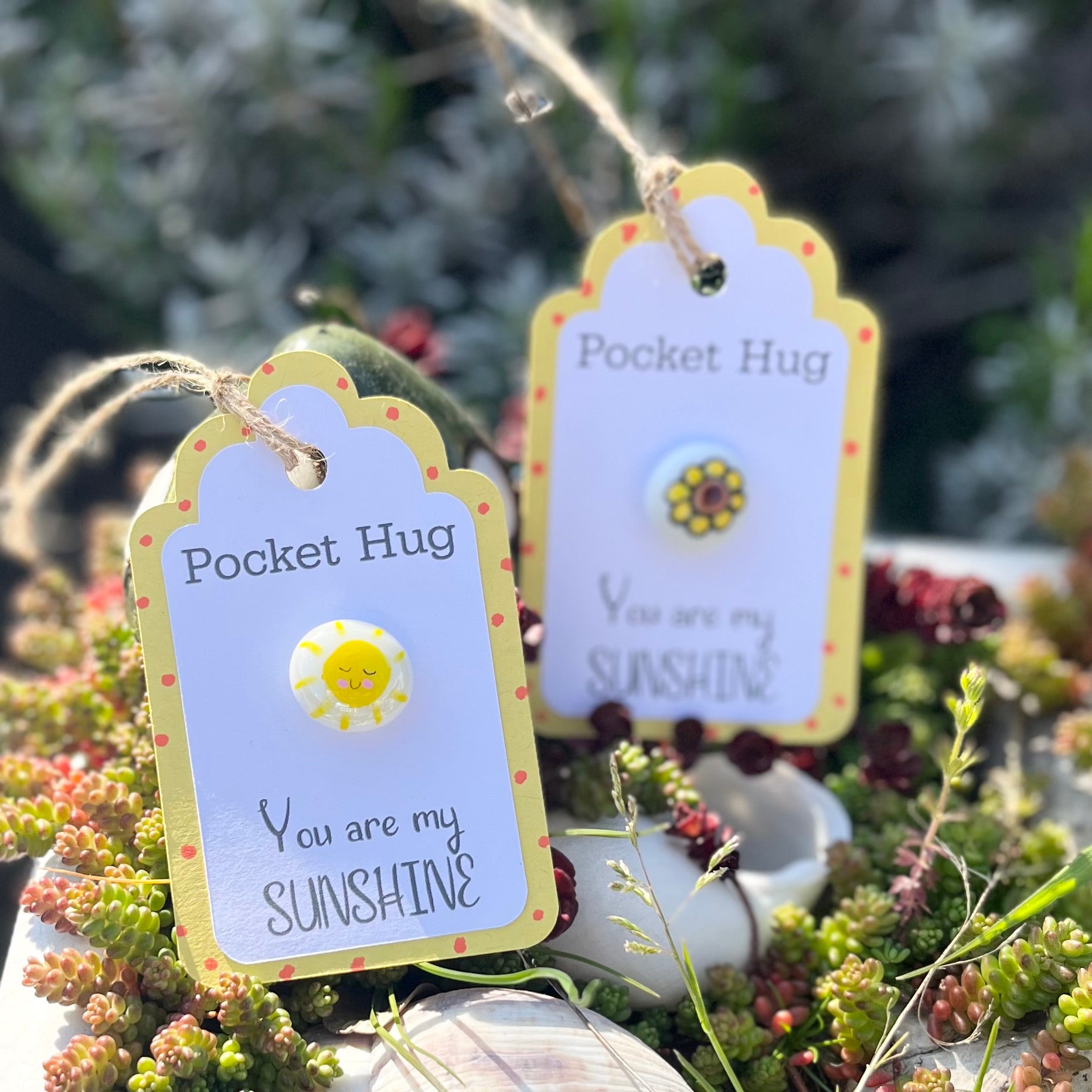 Tiny Pocket Hug Stone - You are my Sunshine