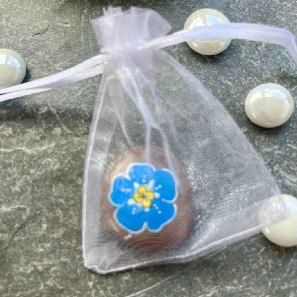 Forget Me Not Hand Painted Stone – Sympathy Keepsake Gift UK