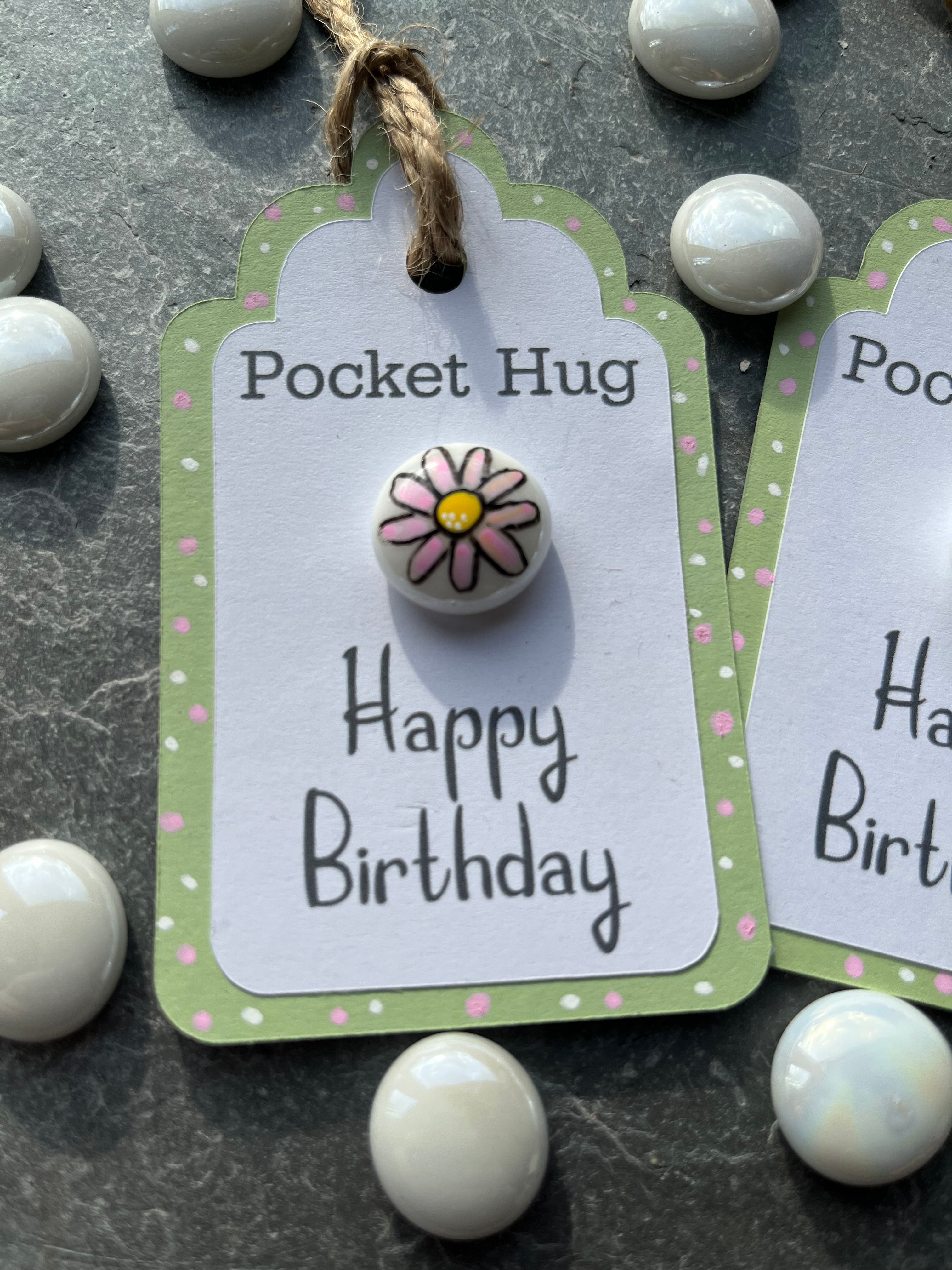 Tiny Pocket Hug Stone - Happy Birthday