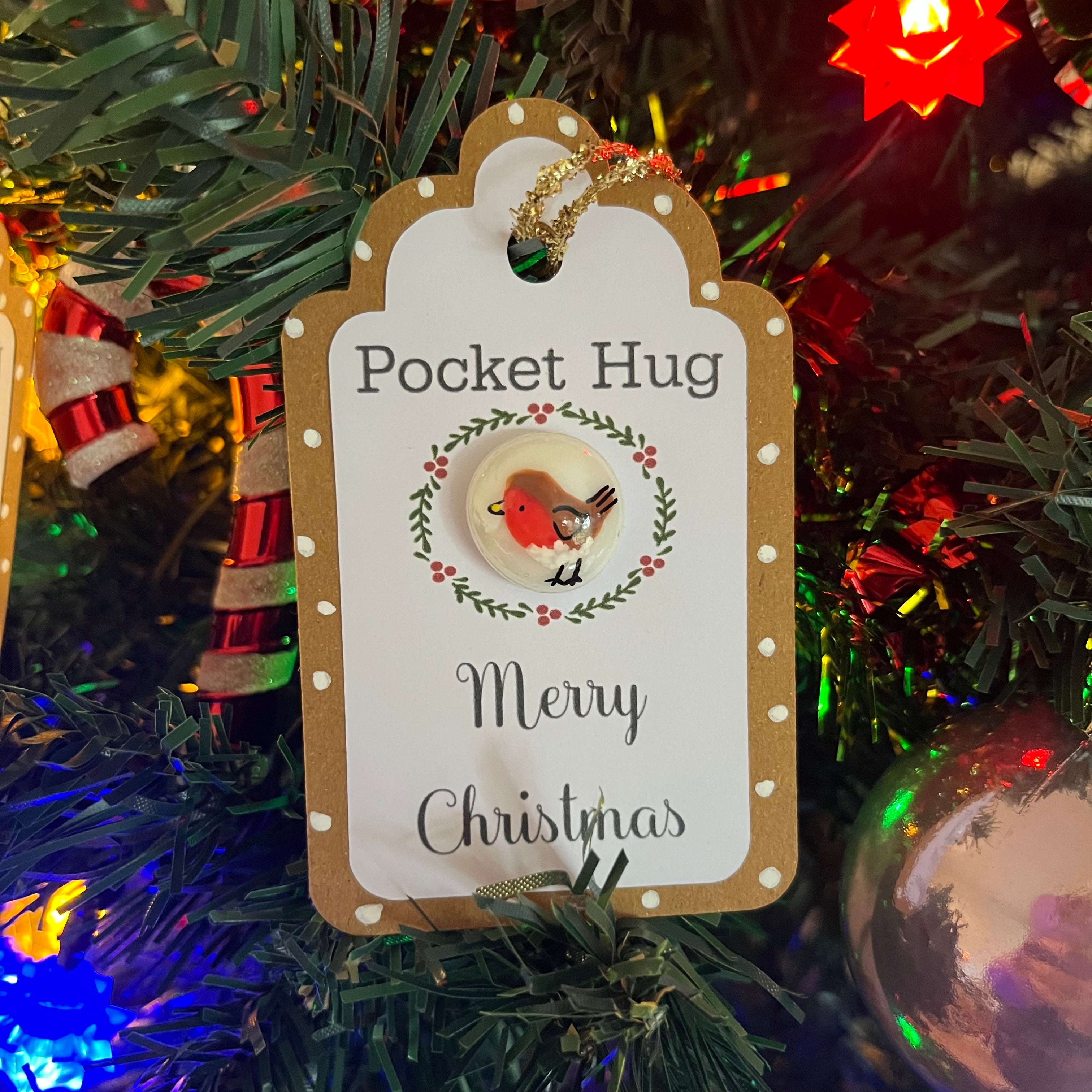 Tiny Pocket Hug Stone - Merry Christmas