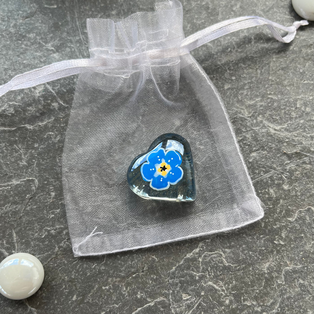 Glass Heart Packs - Forget Me Not