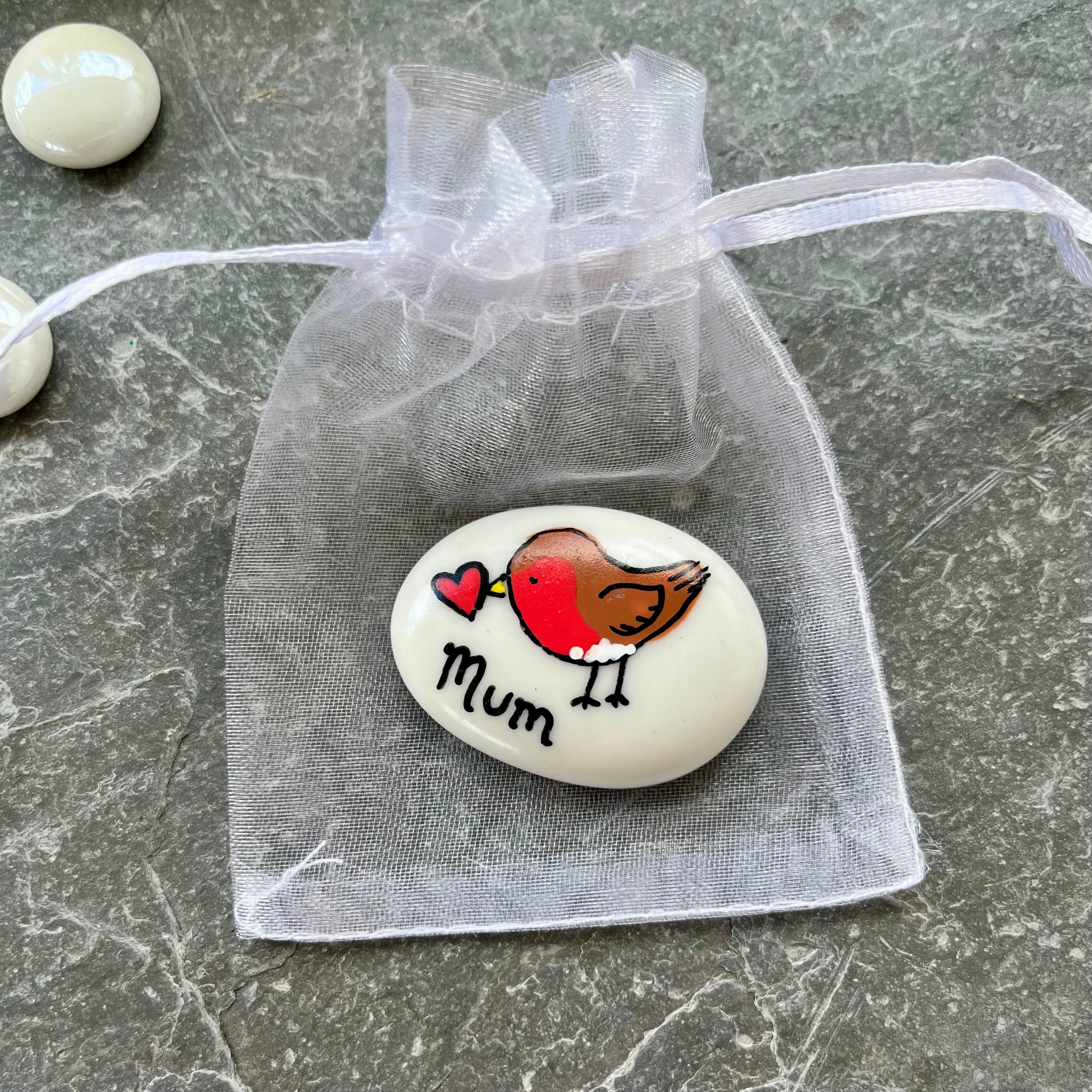 Personalised Glass Stone Packs - Robin