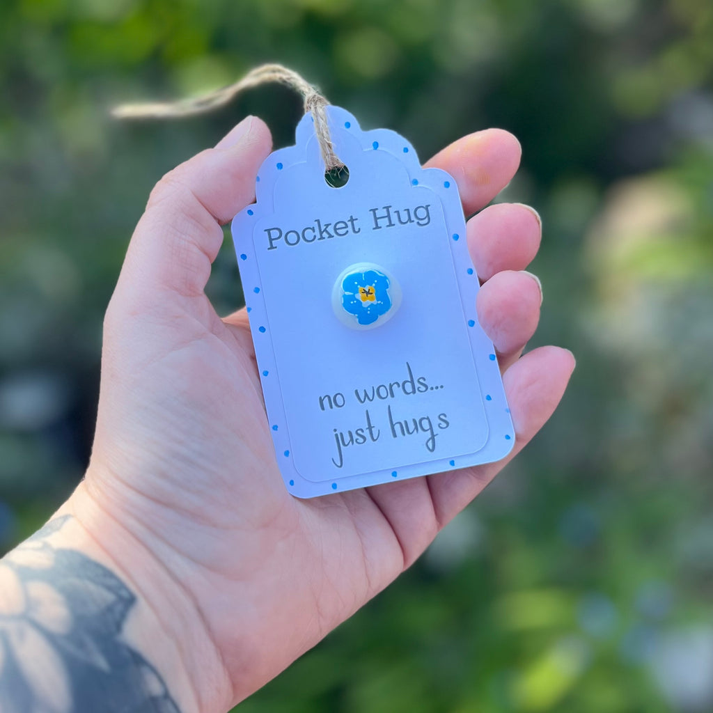 Tiny Pocket Hug Stone - No Words Just Hugs - Sympathy Gift