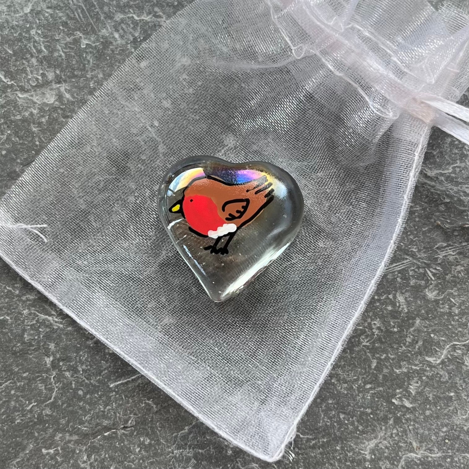 Glass Heart Packs - Robin