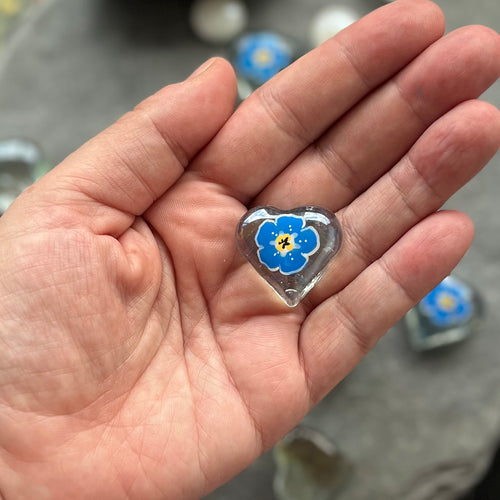 Glass Heart Packs - Forget Me Not