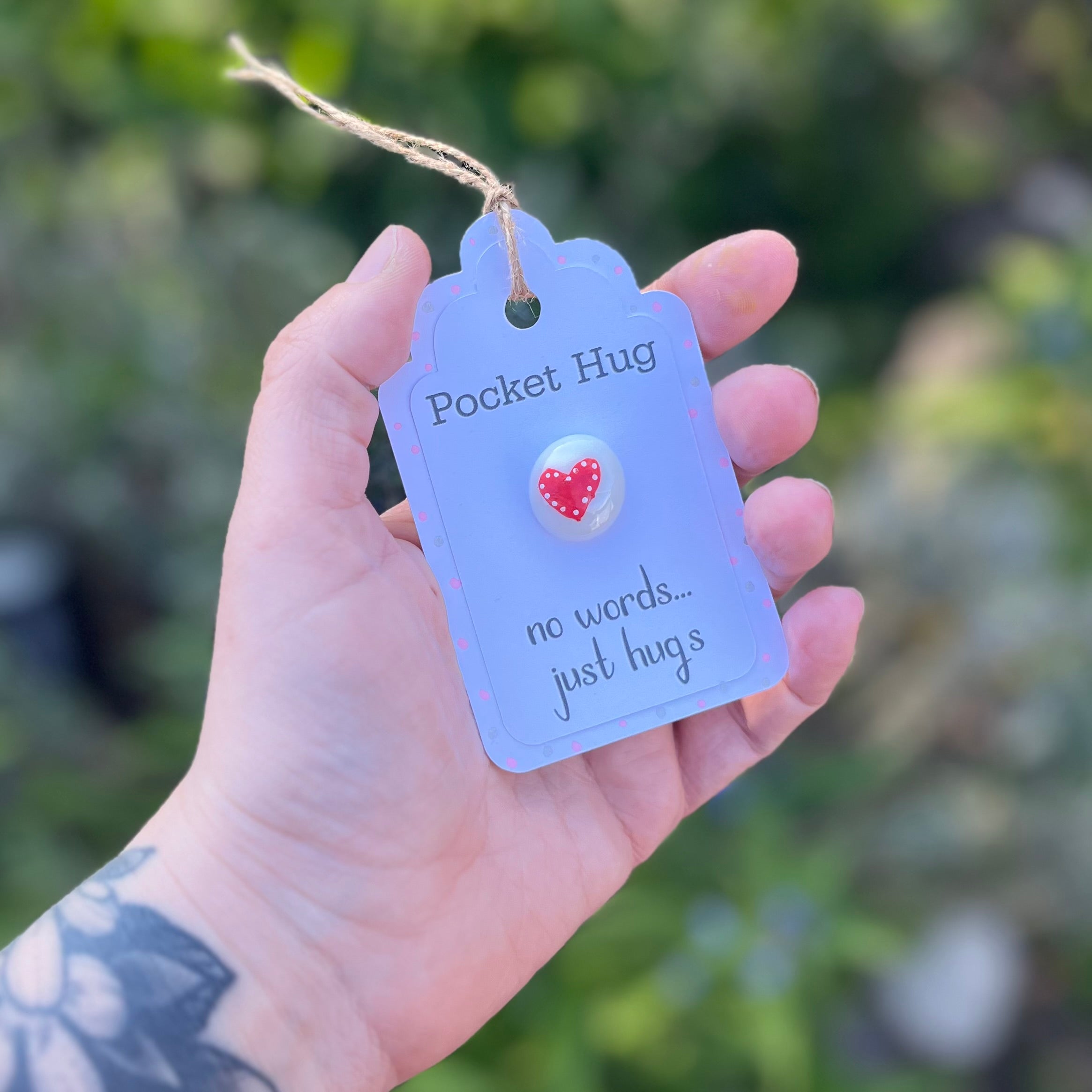 Tiny Pocket Hug Stone - No Words Just Hugs - Sympathy Gift