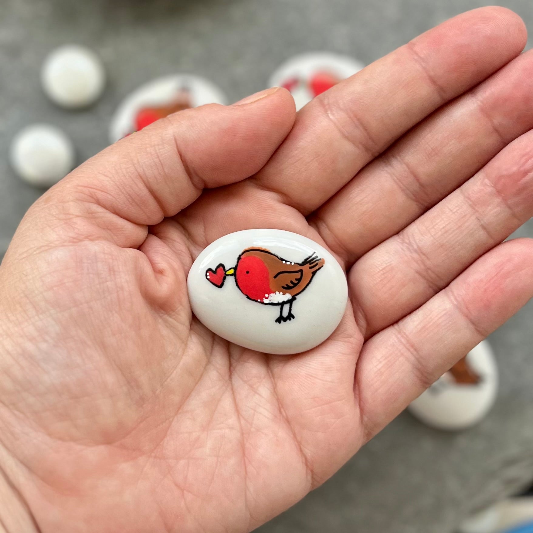 Personalised Glass Stone Packs - Robin