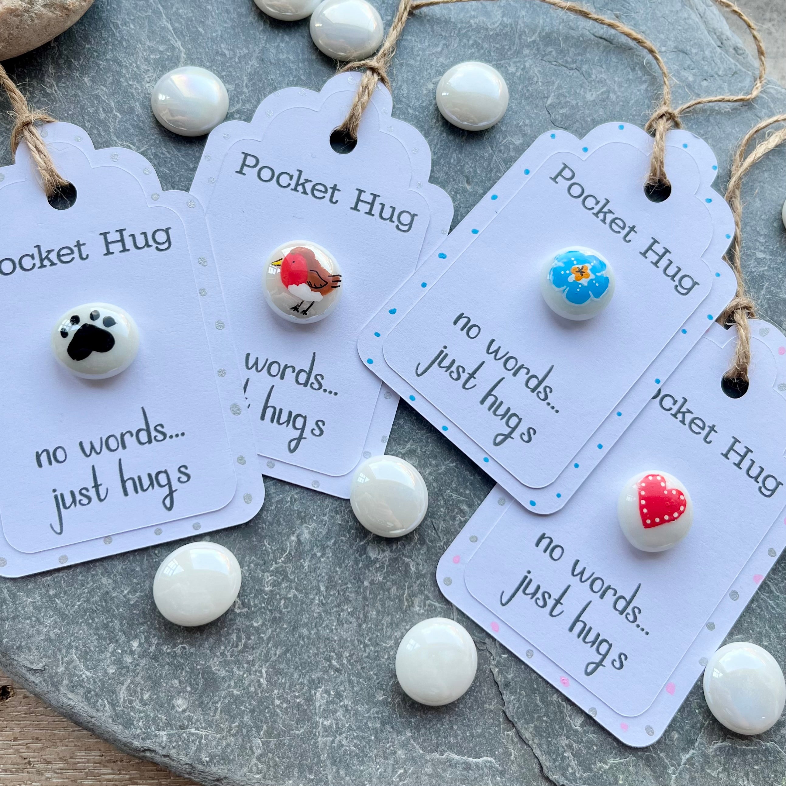 Tiny Pocket Hug Stone - No Words Just Hugs - Sympathy Gift